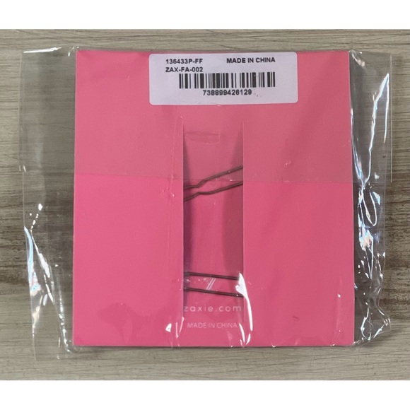 NWT Zaxie by Stefanie Taylor Set of 2 Floral Rhinestone Hair Clips Silver Tone - Picture 2 of 2